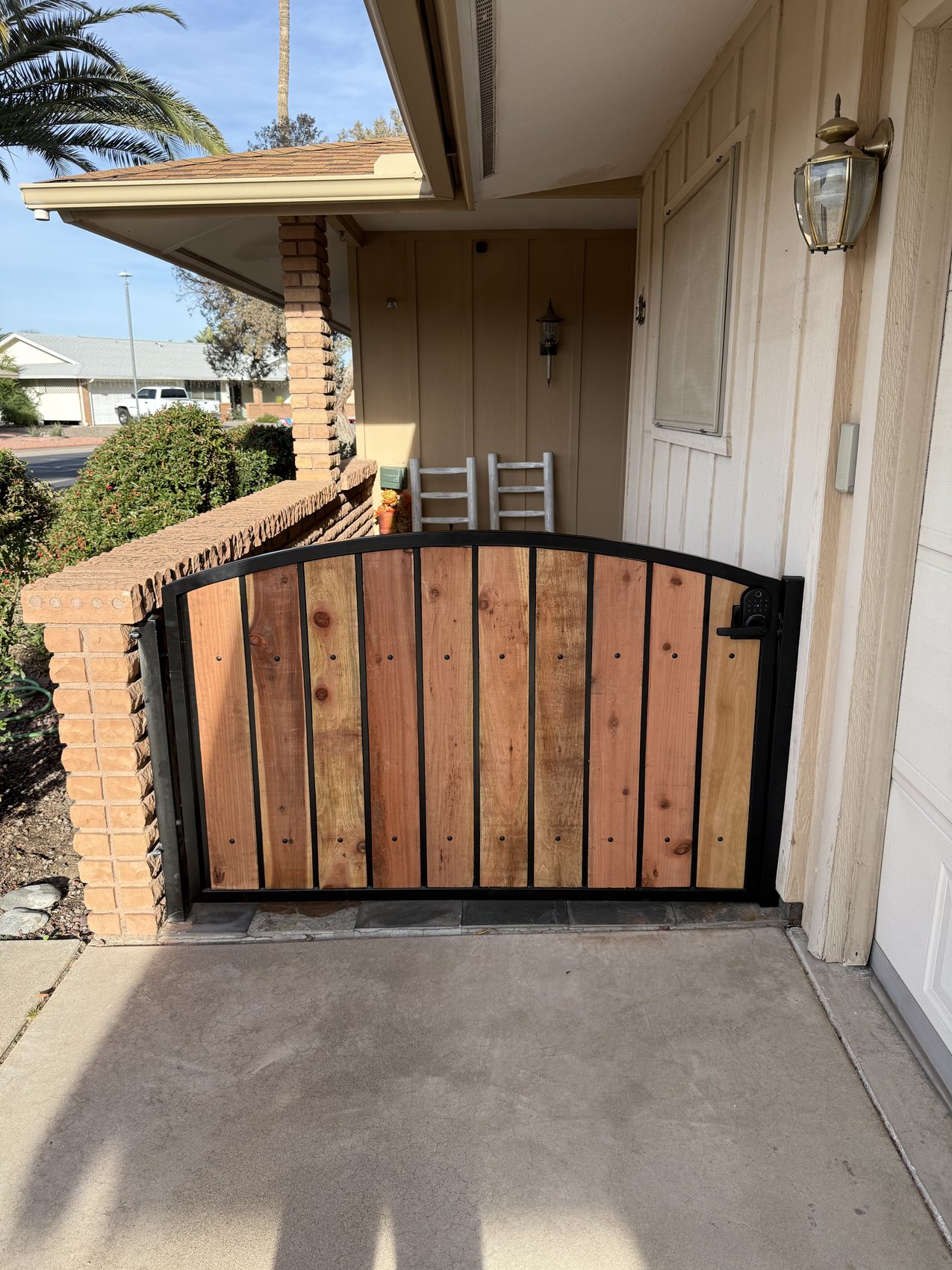 Courtyard Wood Slat Single Gate