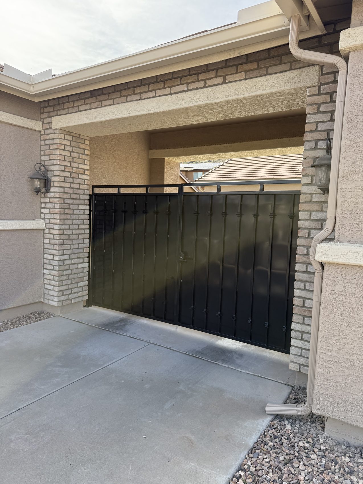 Decorative Solid Panel Double Gate