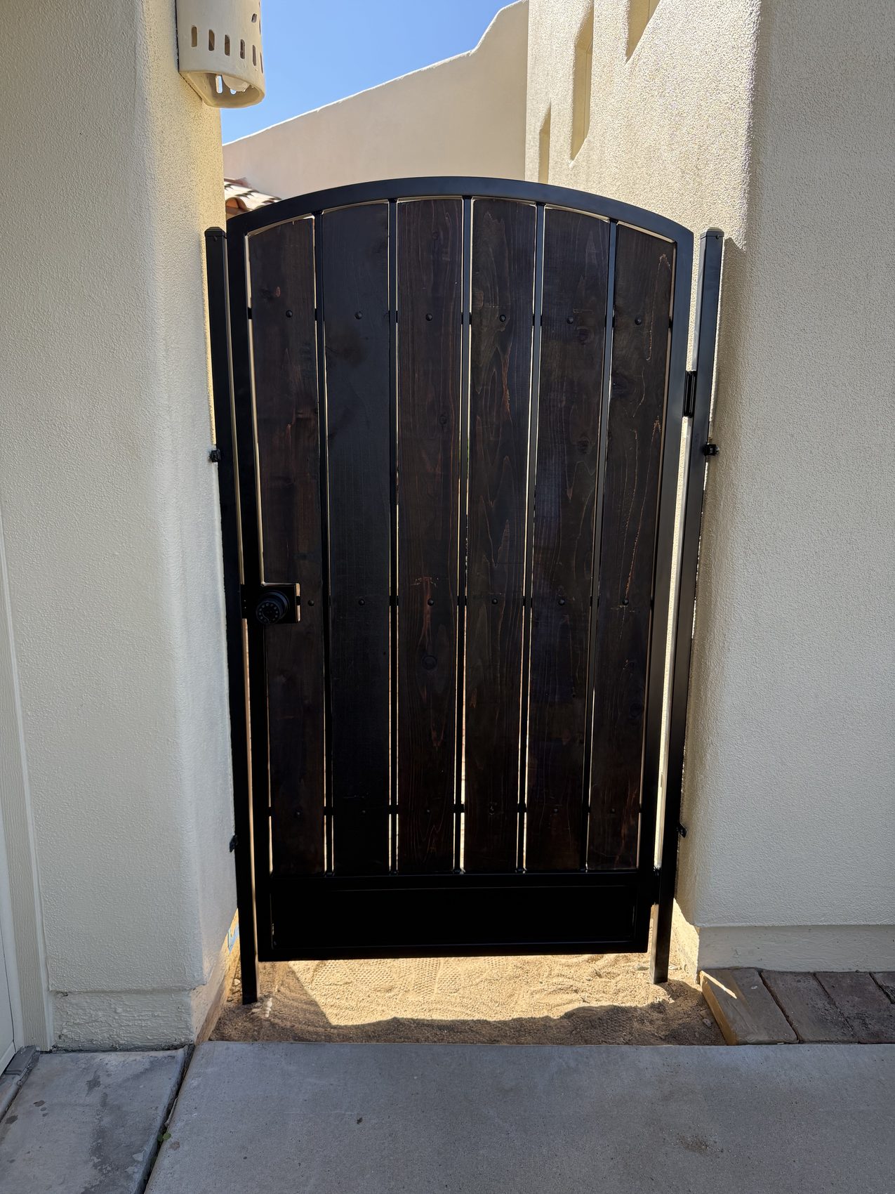 Stain Wood Slat Gate