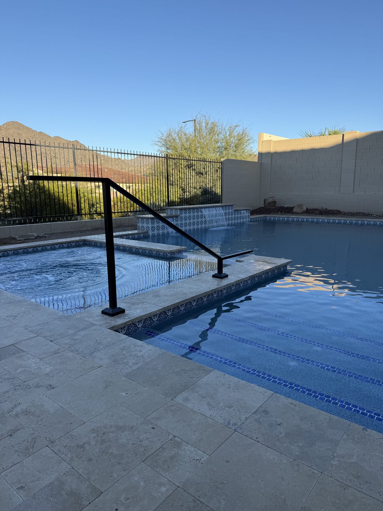 Custom Pool Square Tube Access Rail #2