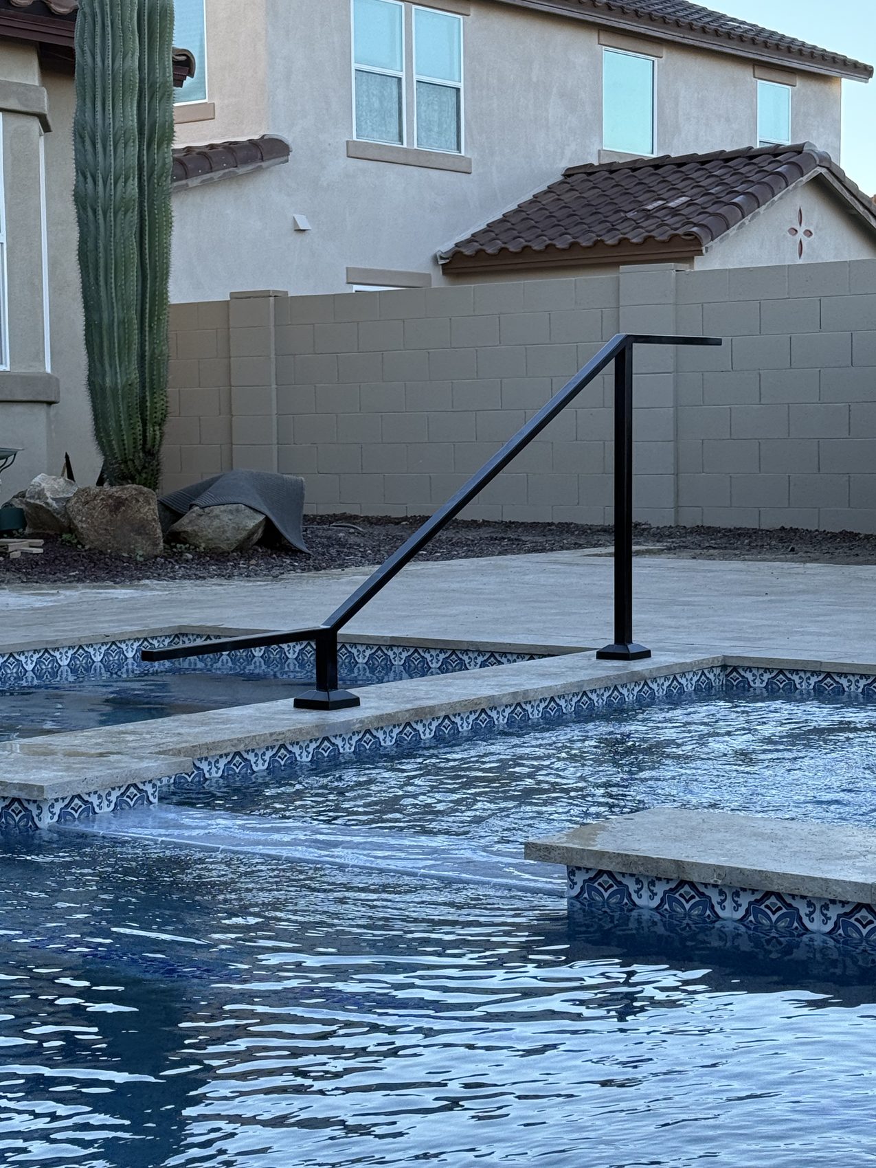 Custom Pool Square Tube Access Rail