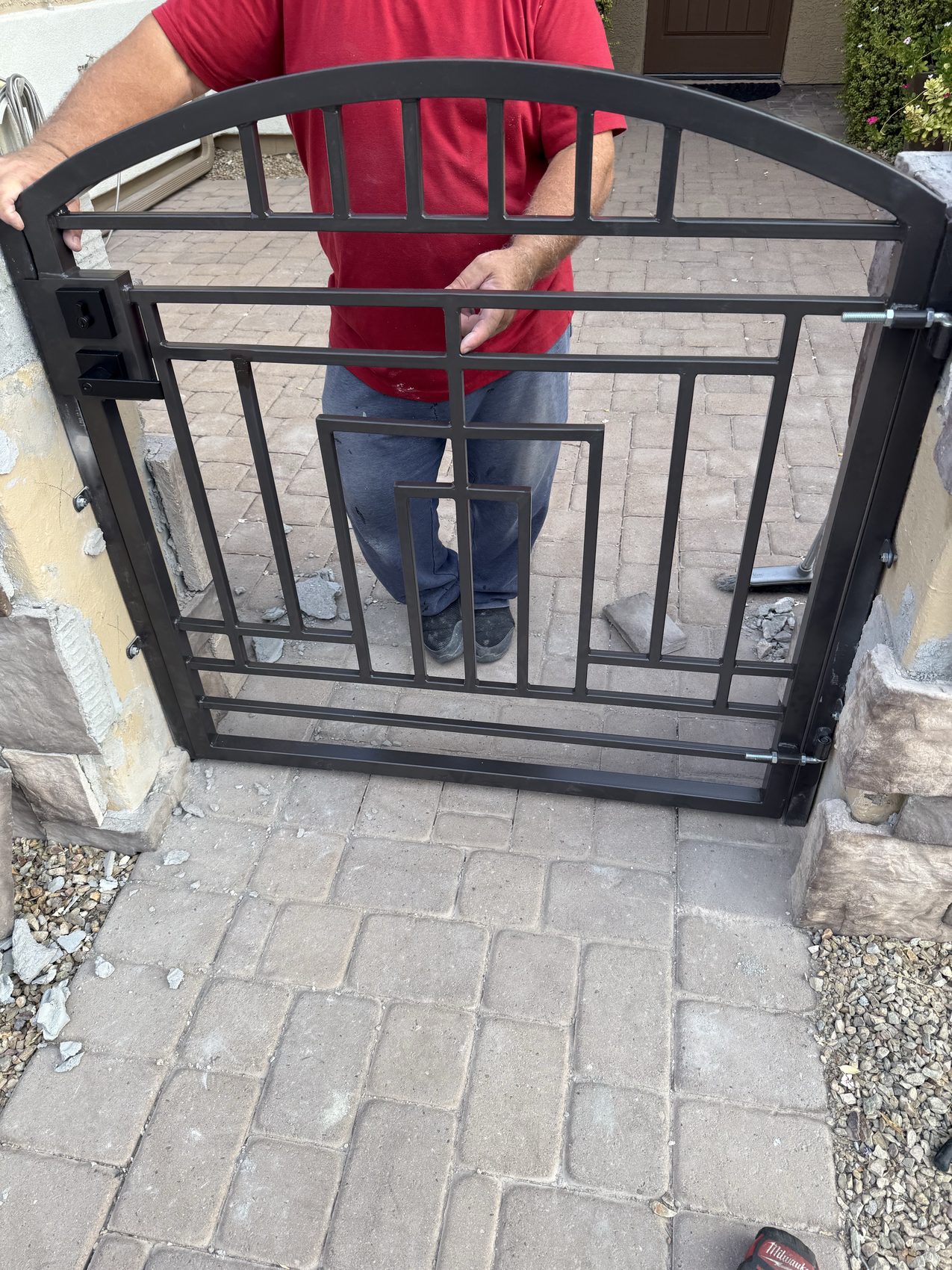 Custom Design Wrought Iron CourtYard Gate
